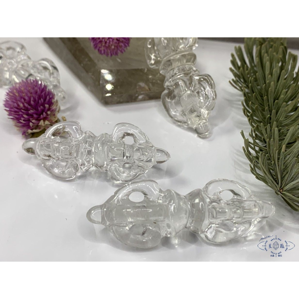 白水晶法器~白水晶金鋼杵-細節圖2