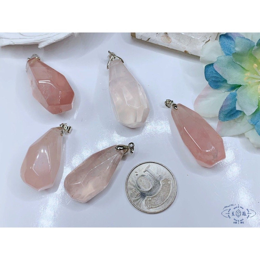 星光粉晶隨形墜-細節圖4