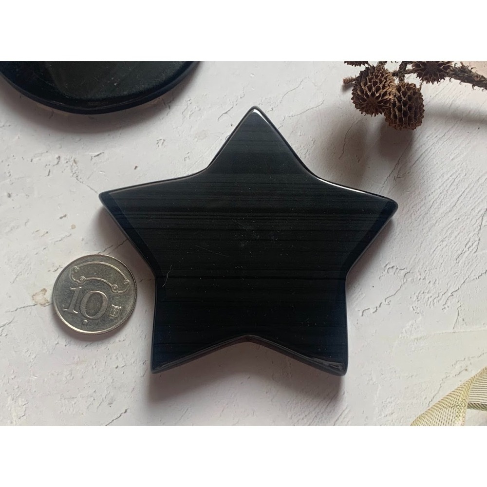 午夜蕾絲擺件~午夜蕾絲黑曜石-細節圖3