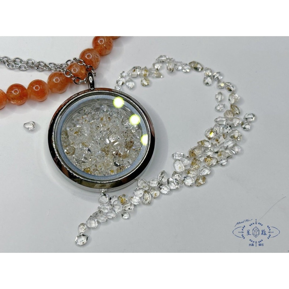 油膽水晶盒項鍊~油膽赫基蒙墜飾-細節圖2