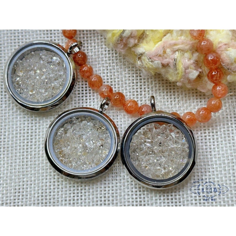 油膽水晶盒項鍊~油膽赫基蒙墜飾-細節圖3