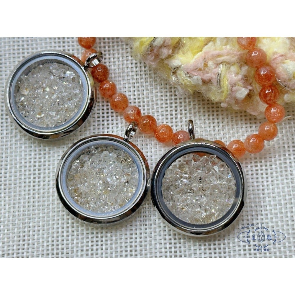 油膽水晶盒項鍊~油膽赫基蒙墜飾-細節圖3