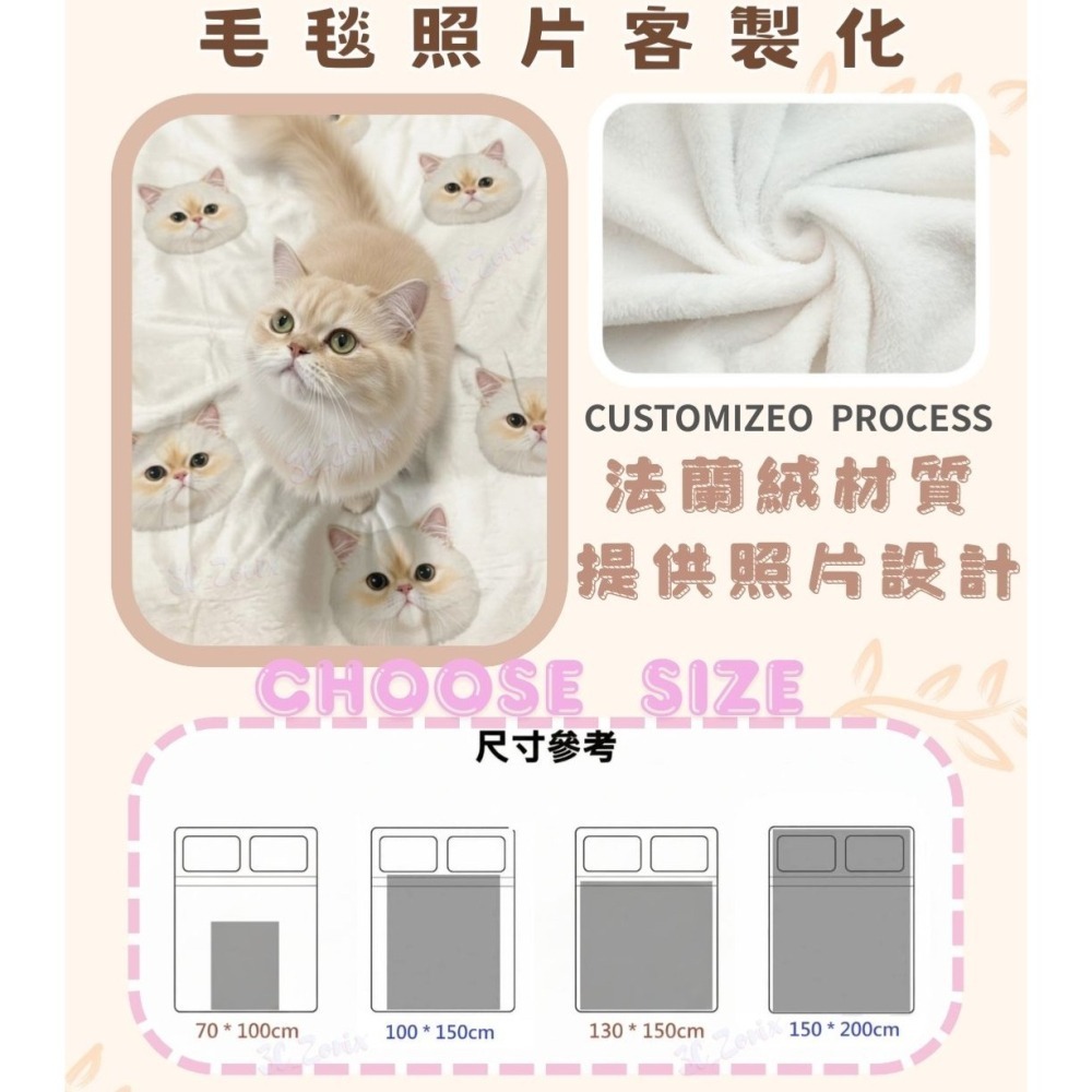 來圖訂製 客製化 毛毯 照片客製化 聖誕款 新年款-細節圖2