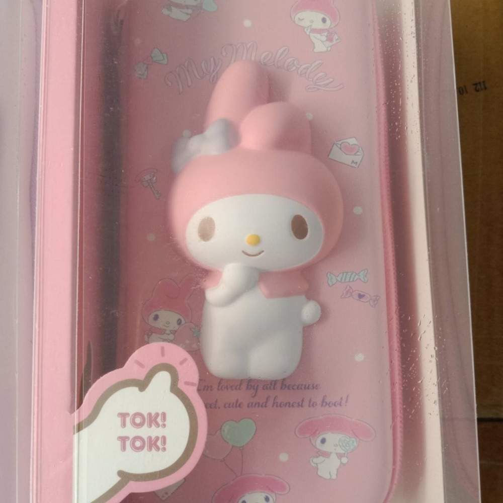 韓國代購  美樂蒂 Melody 大耳狗  硬殼 立體 浮雕 鉛筆盒-細節圖3
