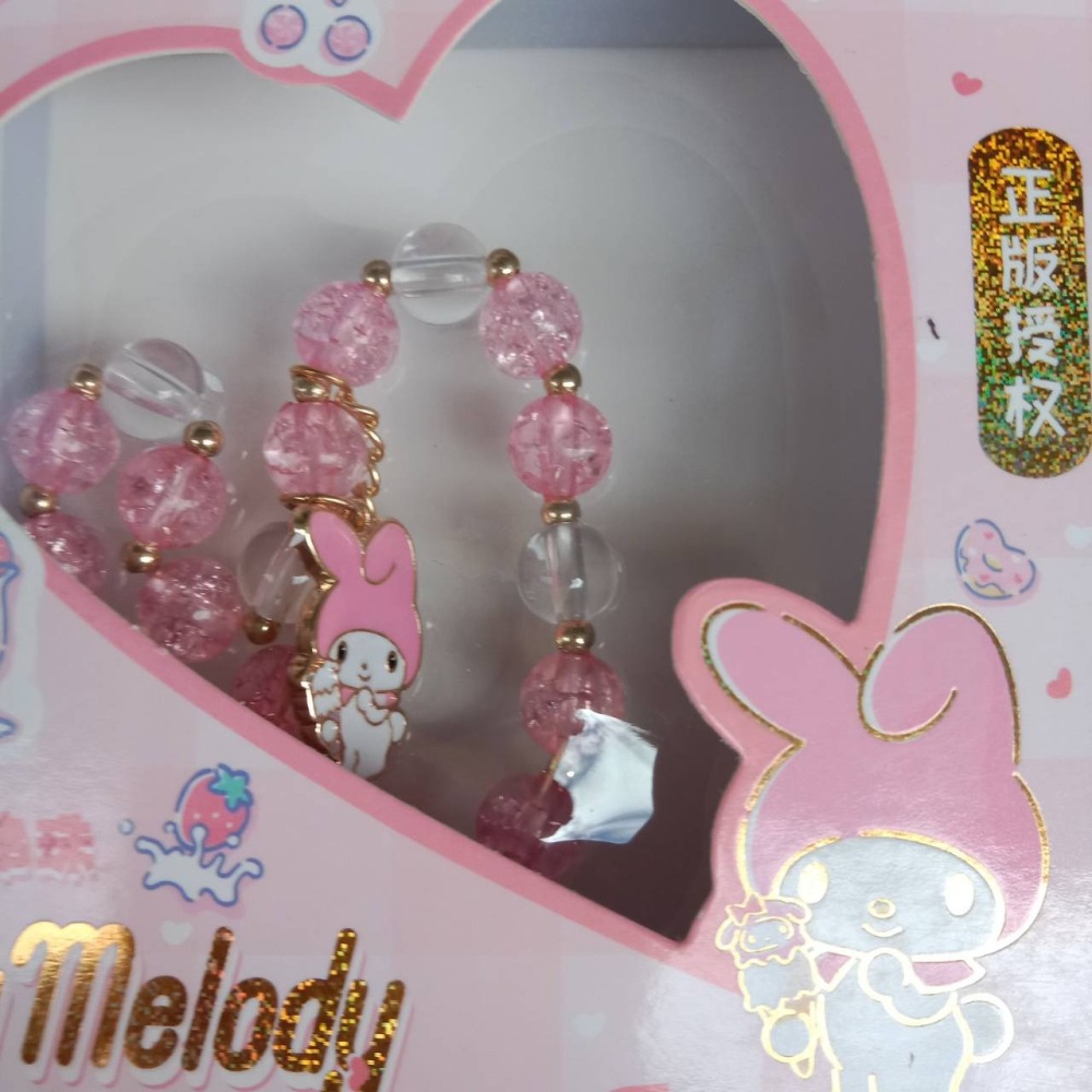 正版授權 庫洛米 美樂蒂 大耳狗  手環 手鍊 鍊子 吊飾-細節圖3