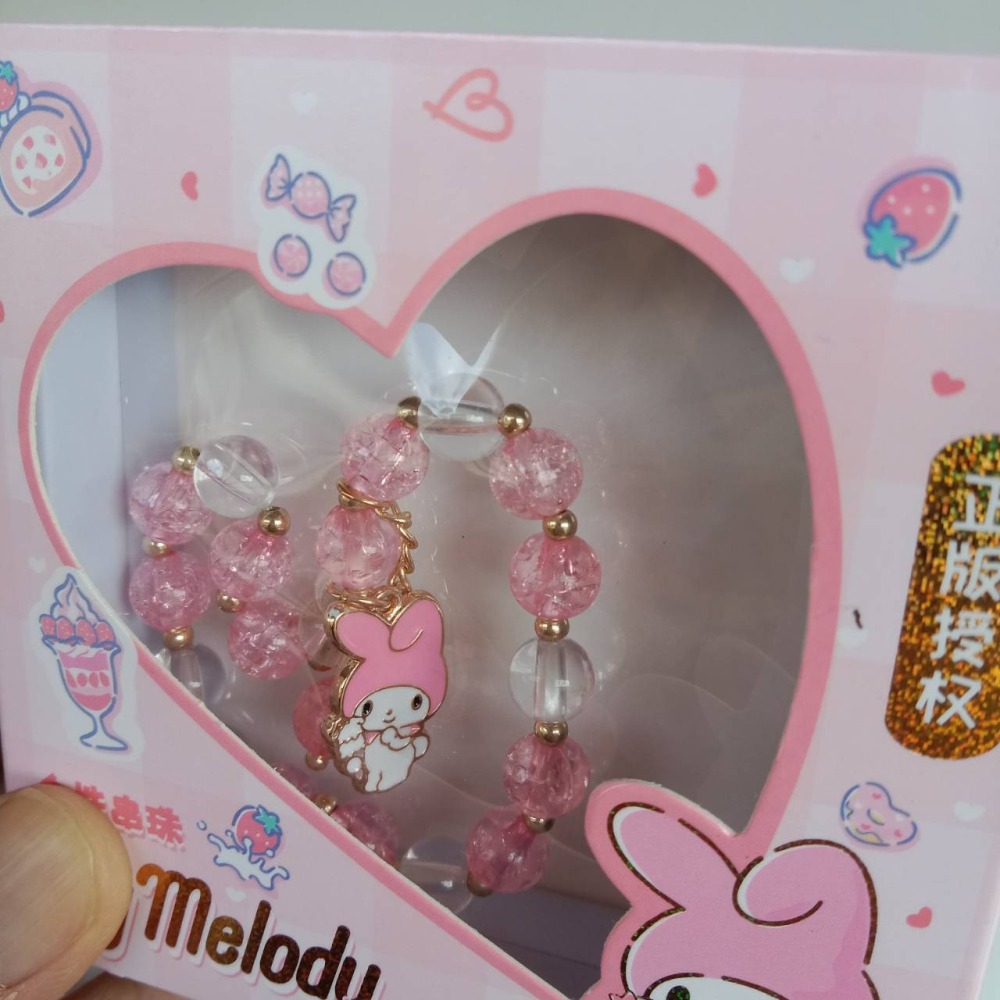 正版授權 庫洛米 美樂蒂 大耳狗  手環 手鍊 鍊子 吊飾-細節圖6