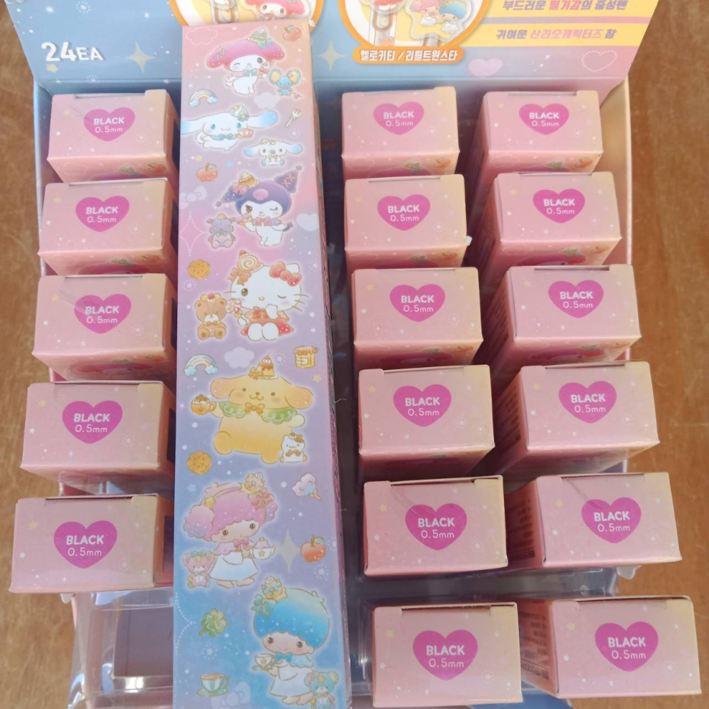 韓國 庫洛米 KITTY 大耳狗 布丁狗 美樂蒂 盲盒 0.5mm 黑原子筆-細節圖2