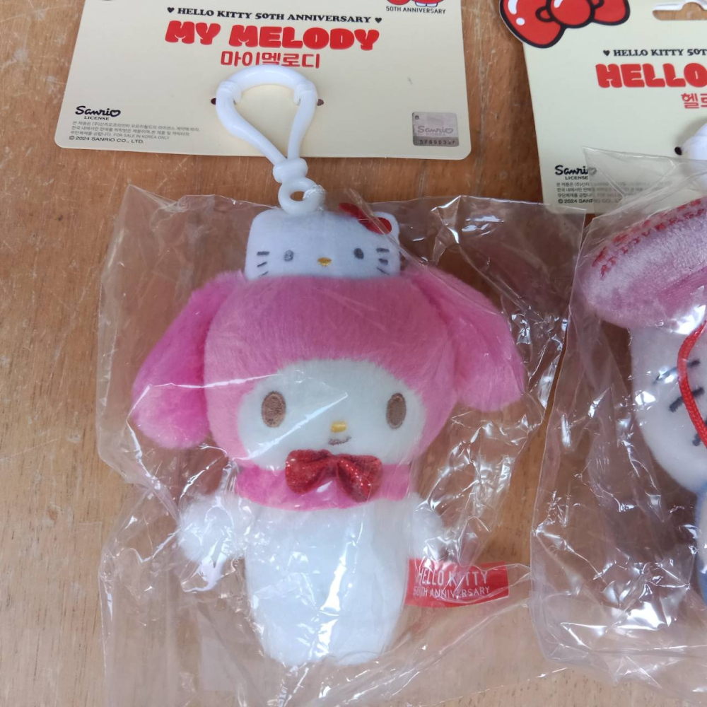 韓國代購  HELLO KITTY 美樂蒂  庫洛米 吊飾 布偶-細節圖2