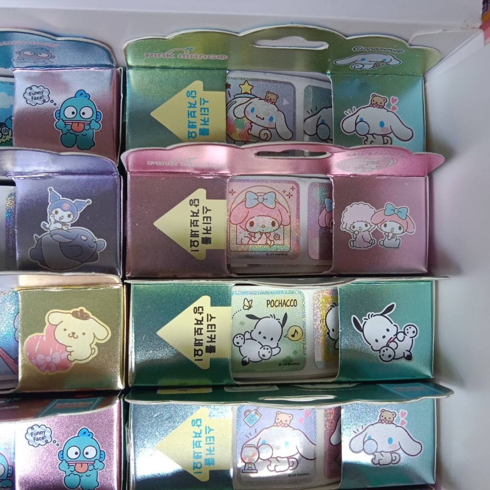 韓國代購  200入貼紙  庫洛米 大耳狗 美樂蒂 醜魚 帕恰狗 布丁狗-細節圖7