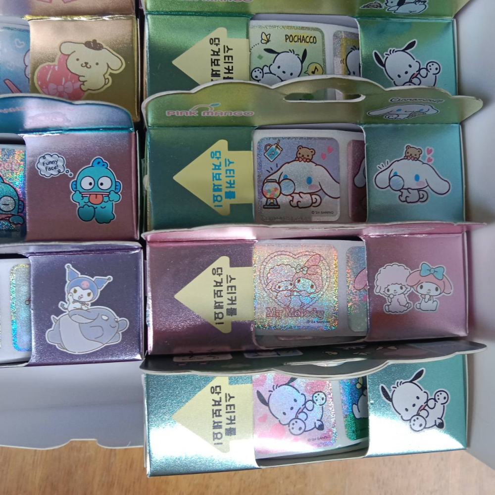 韓國代購  200入貼紙  庫洛米 大耳狗 美樂蒂 醜魚 帕恰狗 布丁狗-細節圖8