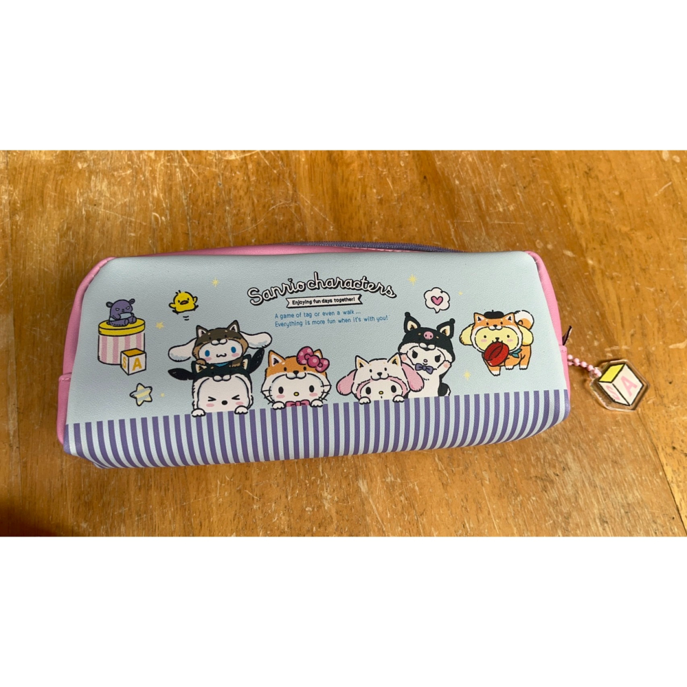 韓國 庫洛米 大耳狗 鉛筆袋 單層 軟皮 底部條紋 兩款隨機-細節圖9