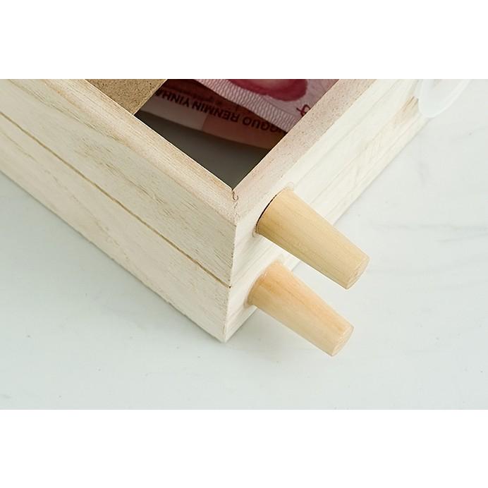 北歐風存錢筒 字母印花木質存錢筒 網美透明木質 存錢罐 儲蓄桶 儲錢 存錢 儲蓄 零錢 理財 文青風存錢筒 存錢筒-細節圖3