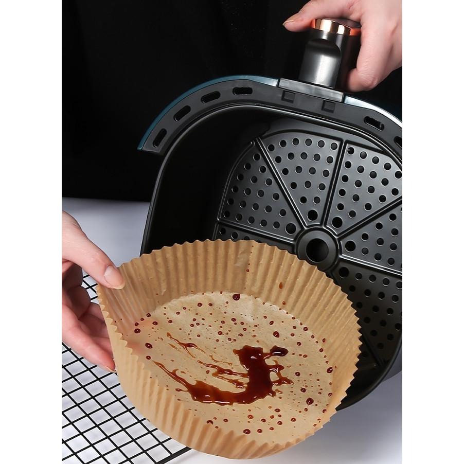 ✨全館免運✨ 氣炸鍋紙 氣炸鍋專用烘焙紙 氣炸鍋吸油紙 氣炸鍋專用紙 專用隔油紙 食品調理紙 圓形烘焙紙盤 氣炸專用-細節圖3