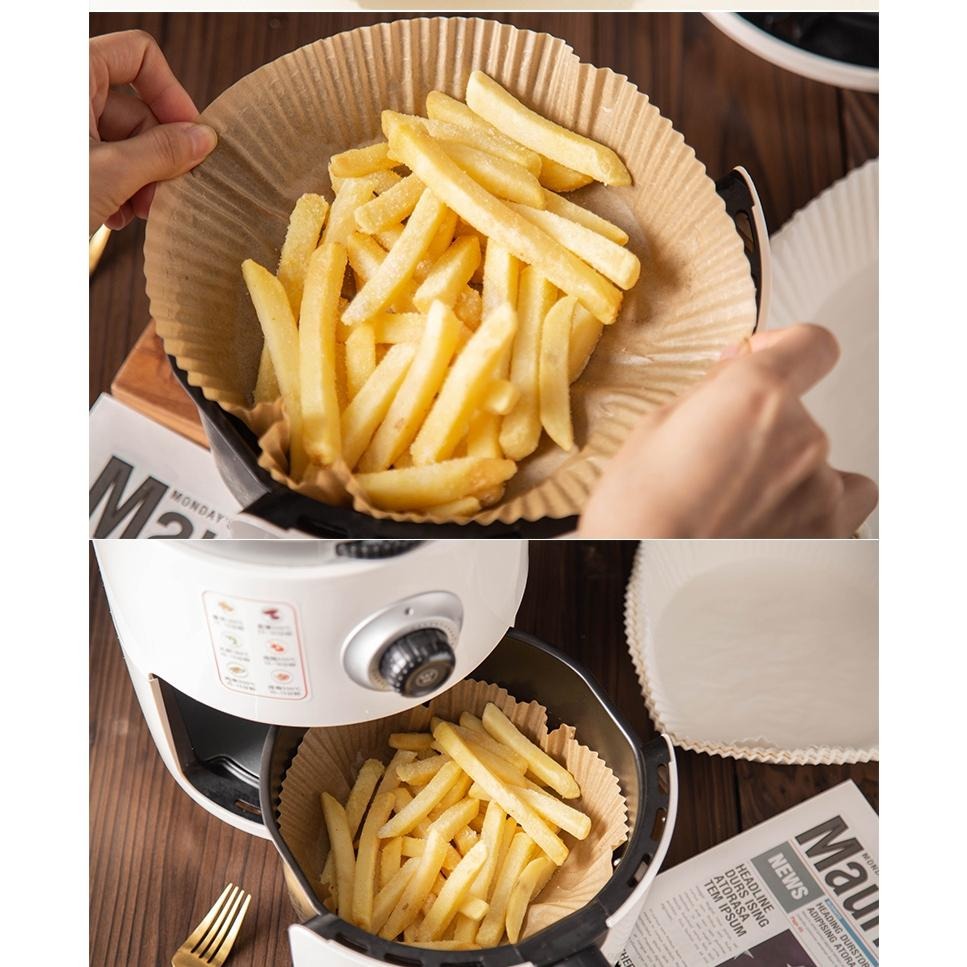 ✨全館免運✨ 氣炸鍋紙 氣炸鍋專用烘焙紙 氣炸鍋吸油紙 氣炸鍋專用紙 專用隔油紙 食品調理紙 圓形烘焙紙盤 氣炸專用-細節圖5