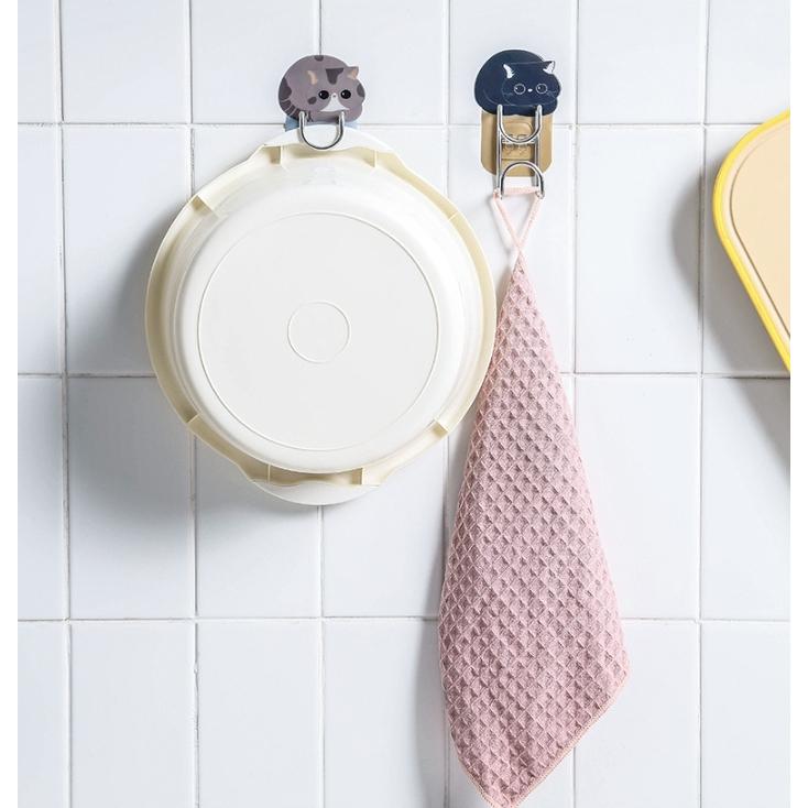【藍總監】可愛貓咪造型臉盆掛勾 掛鈎 臉盆掛勾 無痕不鏽鋼臉盆掛勾 臉盆架 浴室掛鉤 多功能掛勾 臉盆掛勾 臉盆-細節圖4