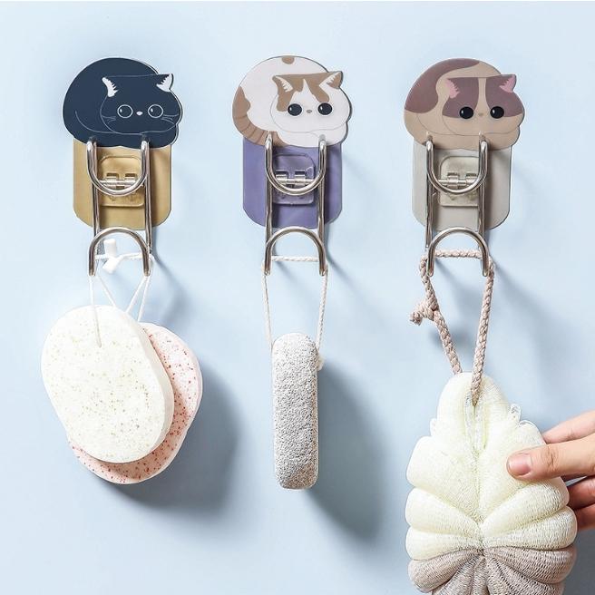 【藍總監】可愛貓咪造型臉盆掛勾 掛鈎 臉盆掛勾 無痕不鏽鋼臉盆掛勾 臉盆架 浴室掛鉤 多功能掛勾 臉盆掛勾 臉盆-細節圖6