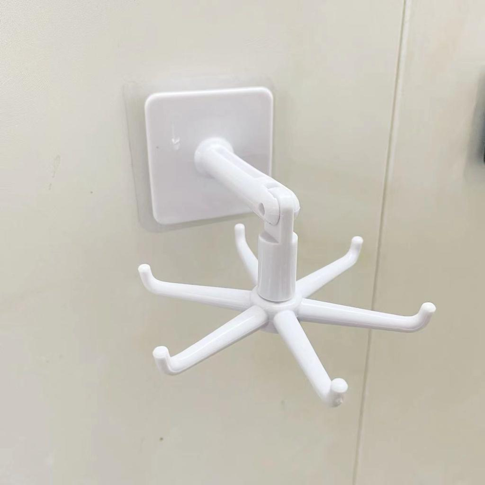 【藍總監】廚房無痕掛勾  廚房旋轉掛勾 廚房收納 廚具收納 六勾設計  6爪掛鉤 廚房 收納掛勾 旋轉掛勾 六爪 收納-細節圖3