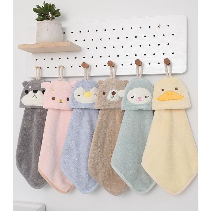 【藍總監】擦手巾 吸水 擦手布 動物擦手巾 可掛式擦手巾 擦手巾 小方巾 毛巾 珊瑚絨 吸水擦手巾 收納擦手巾 可愛款-細節圖2