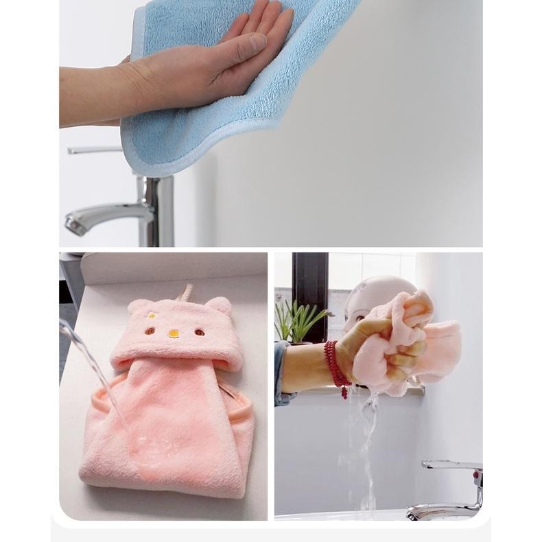 【藍總監】擦手巾 吸水 擦手布 動物擦手巾 可掛式擦手巾 擦手巾 小方巾 毛巾 珊瑚絨 吸水擦手巾 收納擦手巾 可愛款-細節圖8