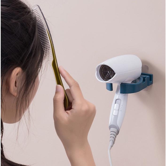 【藍總監】北歐風吹風機掛架 無痕貼吹風機收納架 衛浴收納 吹風機架 吹風機置物架 掛架 置物架 收納架 吹風機專用架-細節圖5