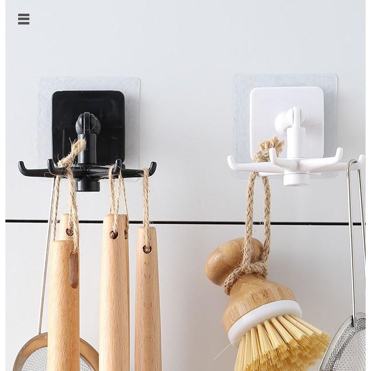 【藍總監】廚房360度旋轉無痕掛勾  加厚款 旋轉掛勾置物掛架 廚房收納 廚具收納 六勾設計  6爪掛鉤 廚房 收納掛勾-細節圖2