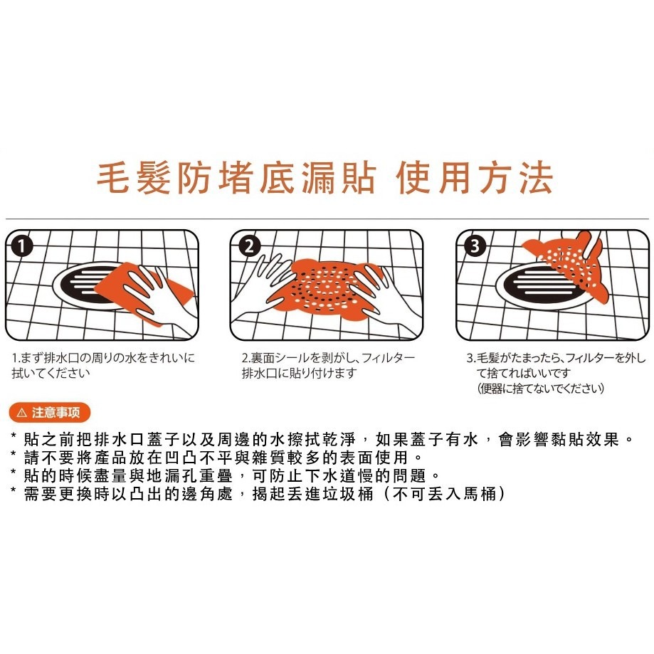 【藍總監】 日本家中必備 地漏貼 排水口 頭髮過濾 下水道防堵 毛髮濾網 毛髮貼 毛髮阻隔 毛髮過濾網 下水道防堵地漏-細節圖4