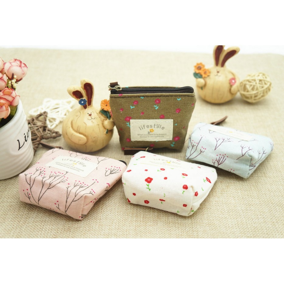 【藍總監】日本Zakka田園風碎花帆布零錢包 清新碎花零錢包 鑰匙包 收納包 零錢包 隨身小錢包 隨身零錢包-細節圖6