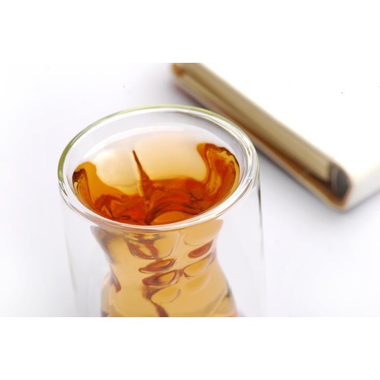 【藍總監】創意玻璃杯 飲料杯 烈酒杯 情侶對杯 耐熱玻璃 雙層玻璃 威士忌杯 猛男小鮮肉與性感女神造型-細節圖6