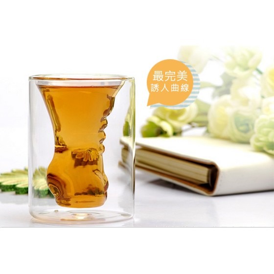 【藍總監】創意玻璃杯 飲料杯 烈酒杯 情侶對杯 耐熱玻璃 雙層玻璃 威士忌杯 猛男小鮮肉與性感女神造型-細節圖9