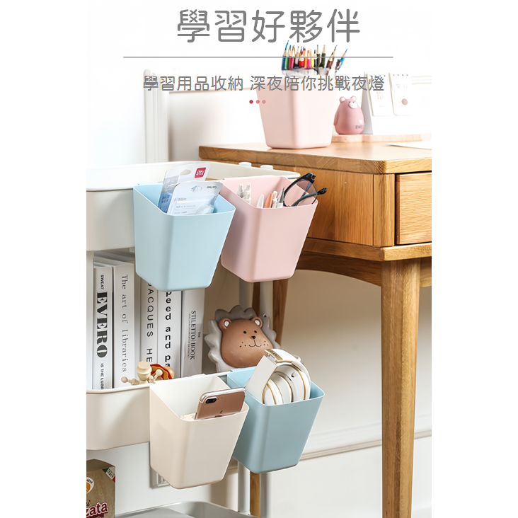 【撿便宜專區】掛籃 推車置物架 置物架 掛籃藍色 收納盒 推車收納 收納推車 置物 置物推車 小推車 三層推車 收納-細節圖4