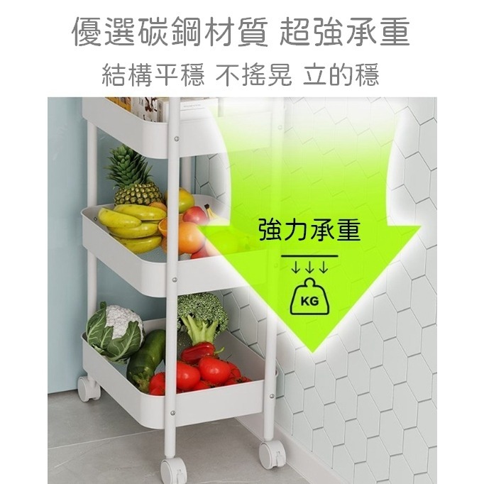 【撿便宜專區】置物推車 推車 三層推車 置物推車藍色 收納推車 推車置物架 推車收納 手推車 小推車 美容推車 工具-細節圖8