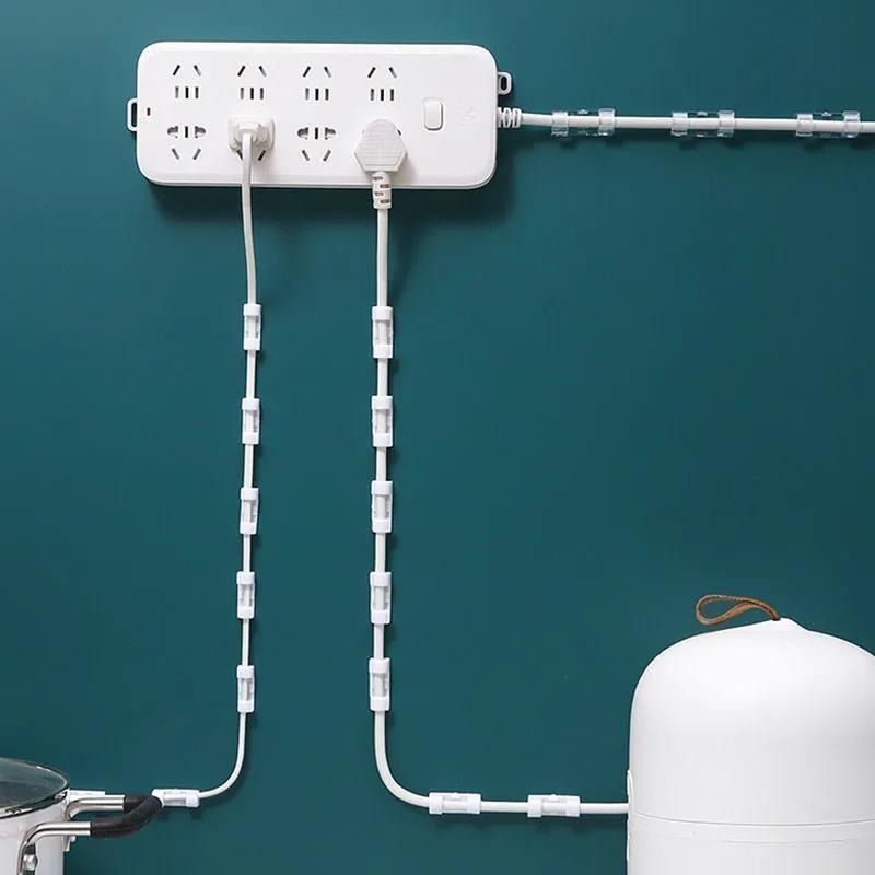 【撿便宜專區】 延長線固定器 黏貼式 線材收納 理線器 插座固定器 整線器 整線夾 線材整理 電線扣 整線 線材固定器-細節圖2