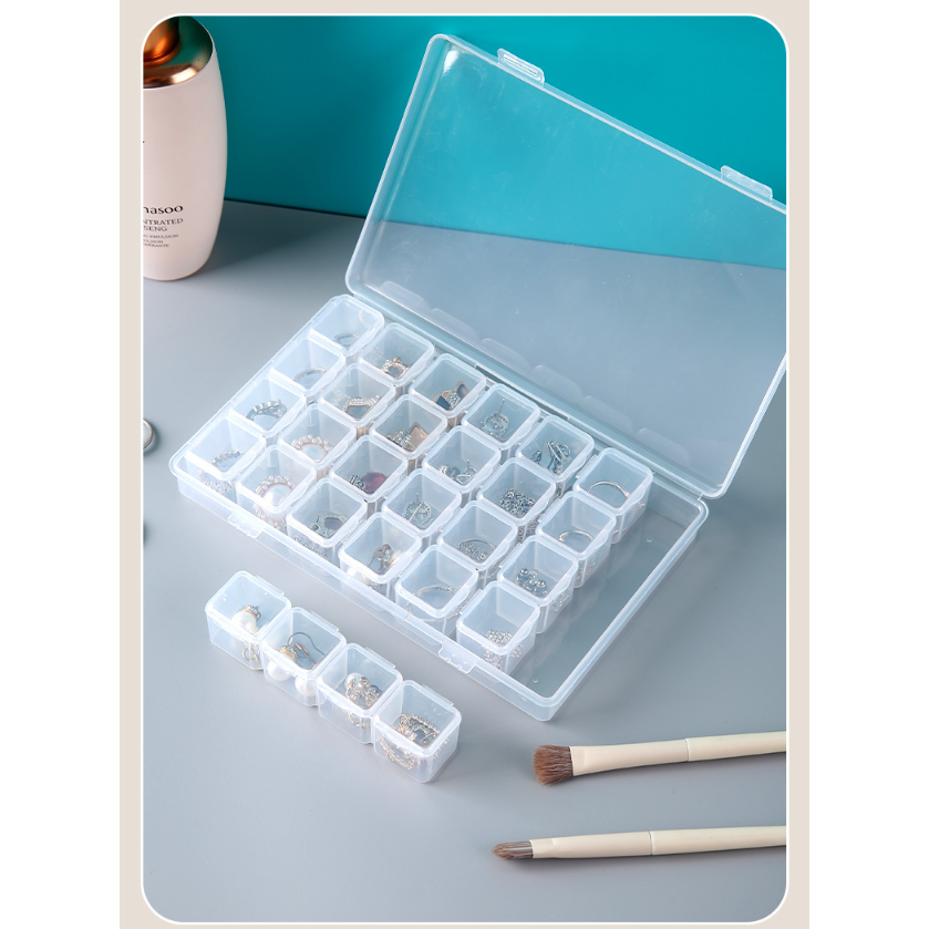 【撿便宜專區】透明收納盒 小盒子 飾品收納盒 收納盒透明 飾品收納 飾品盒 首飾盒 戒指盒 收納盒 美甲收納 收納-細節圖5