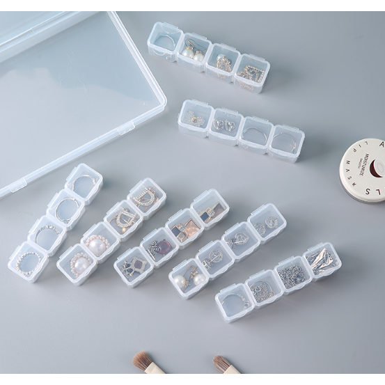 【撿便宜專區】透明收納盒 小盒子 飾品收納盒 收納盒透明 飾品收納 飾品盒 首飾盒 戒指盒 收納盒 美甲收納 收納-細節圖10