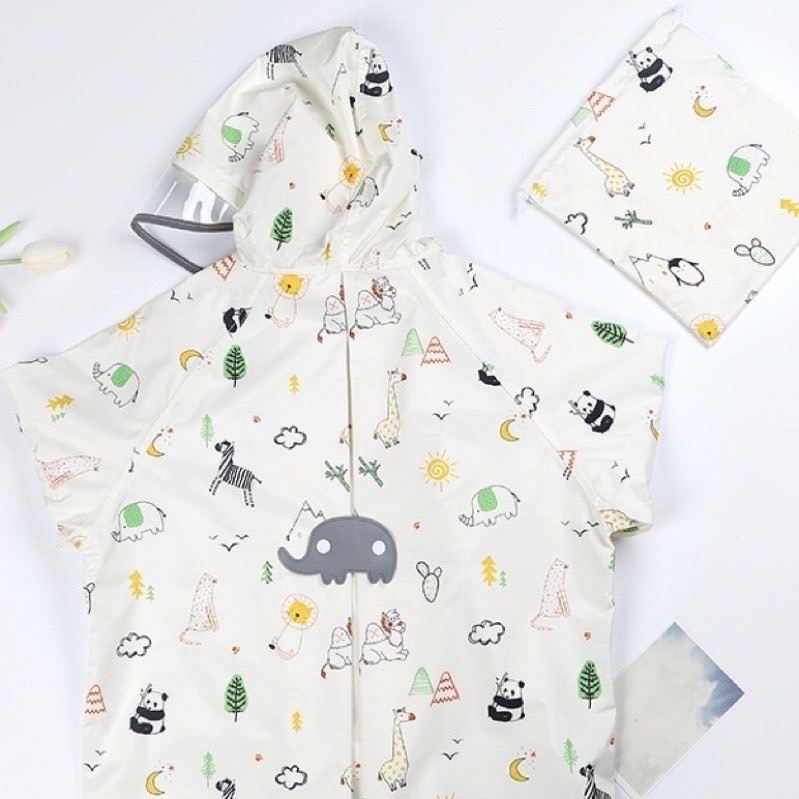 兒童雨衣🚛帶書包位 挖土車雨衣 挖土機雨衣 帶書包位兒童雨衣挖土車 海洋生物雨衣 鯊魚雨衣-細節圖5