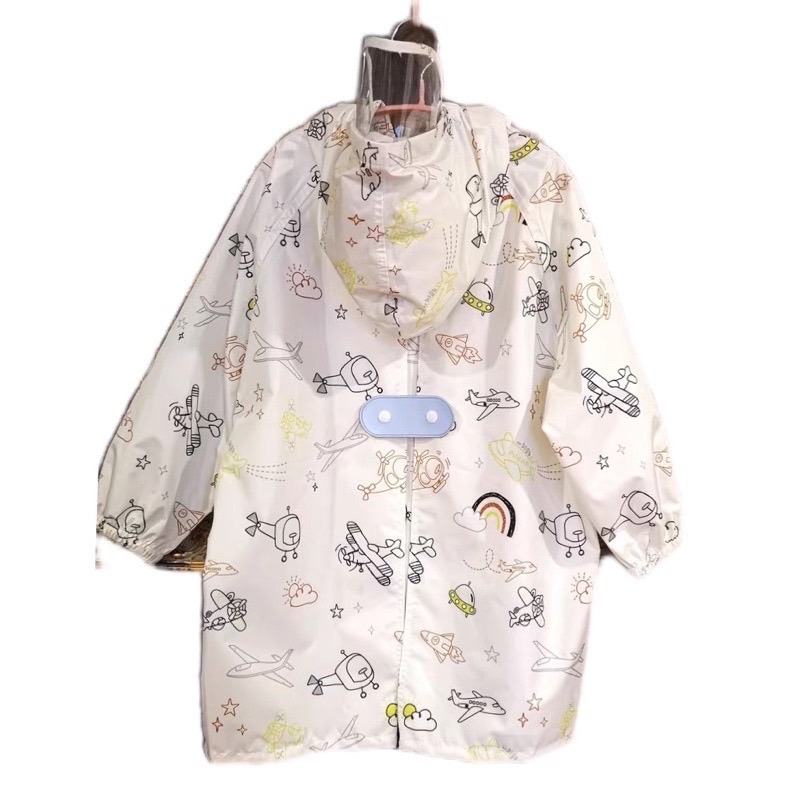 兒童雨衣🚛帶書包位 挖土車雨衣 挖土機雨衣 帶書包位兒童雨衣挖土車 海洋生物雨衣 鯊魚雨衣-細節圖9