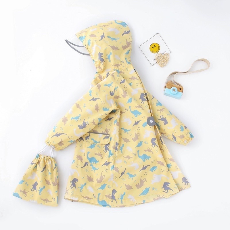 帶書包位兒童雨衣 兒童雨衣 書包兒童雨衣 幼兒雨衣 恐龍雨衣 文青風雨衣 櫻桃 車車雨衣-細節圖5