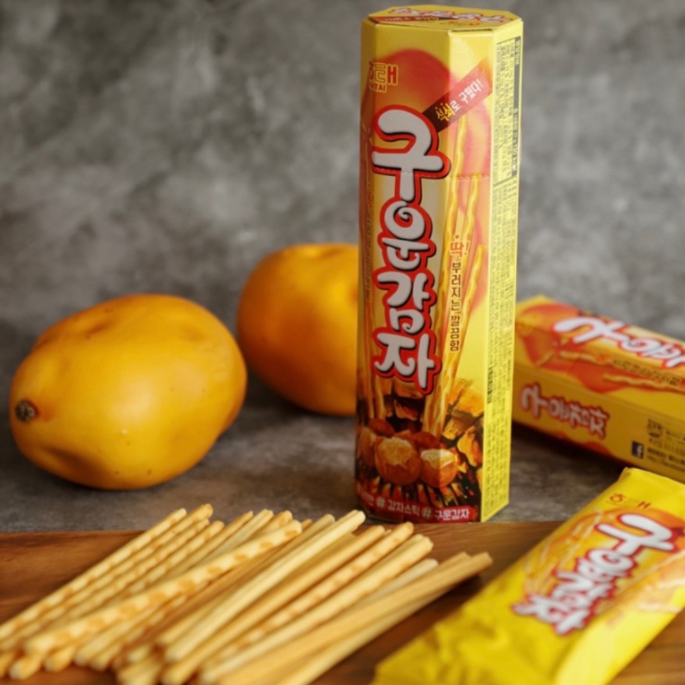 韓國 海太 HAITAI 碳烤馬鈴薯紅薯條餅乾 24g 烤馬鈴薯條 炭烤地瓜條餅乾 地瓜棒 馬鈴薯棒 紅薯條-規格圖1