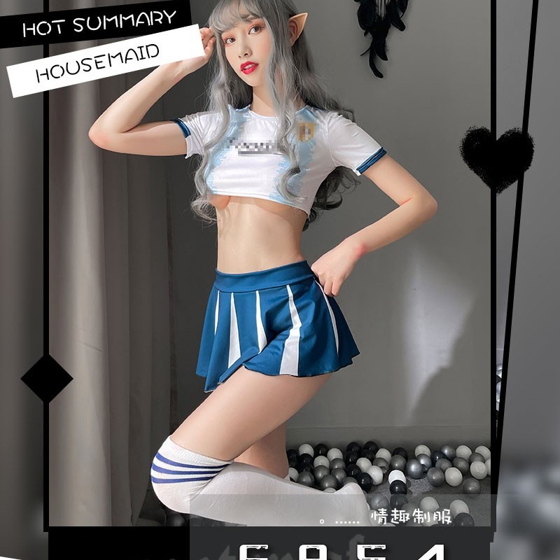 性感 足球服 運動服 啦啦隊服 表演服 隊服 短裙(情趣內衣,情趣,制服,夜店,鋼管舞,旅拍,尾牙,表演,夜店裝)-細節圖4