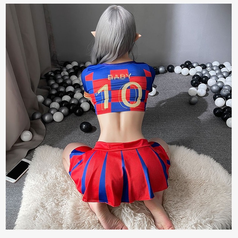 (現貨)性感 足球服 運動服 啦啦隊服 表演服 隊服 短裙(情趣內衣,情趣,制服,夜店,鋼管舞,酒店制服,表演,夜店裝)-細節圖2