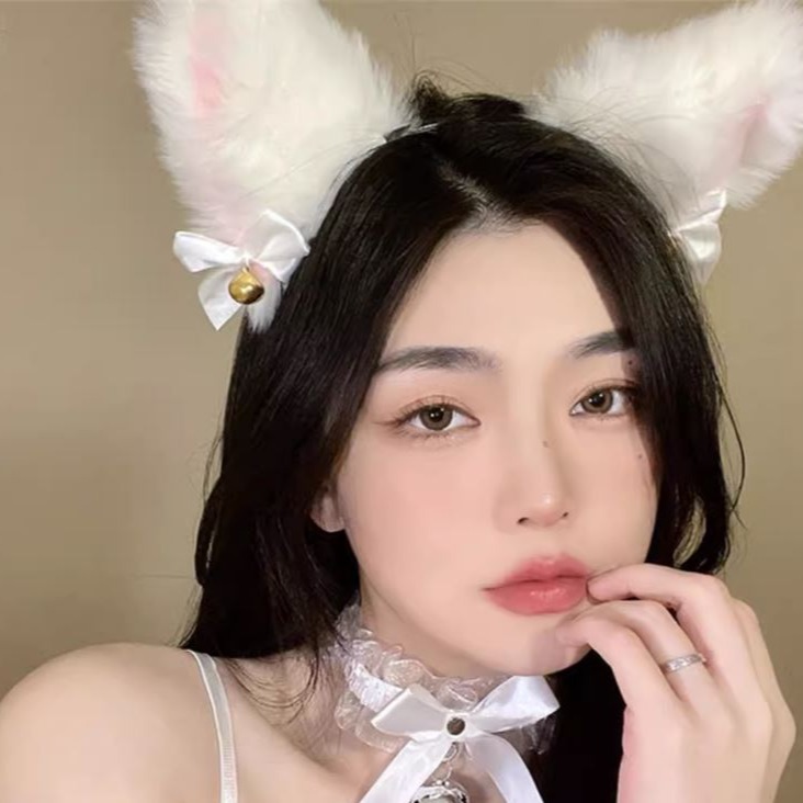 大號,白色,狐狸,耳朵,鈴鐺,貓耳,獸耳,狐狸耳,毛絨,頭飾,髮箍,萬聖節,聖誕節,兒童節,道具(夜店,尾牙,表演,禮物-細節圖5