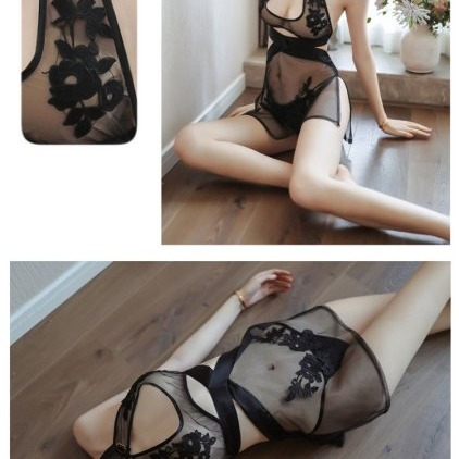 性感 誘惑 古典 透視 旗袍 騷 透明 情趣 內衣 睡衣 衣服 儀式感 挑逗(角色扮演,夜店,外拍,表演服,酒店,露胸-細節圖2