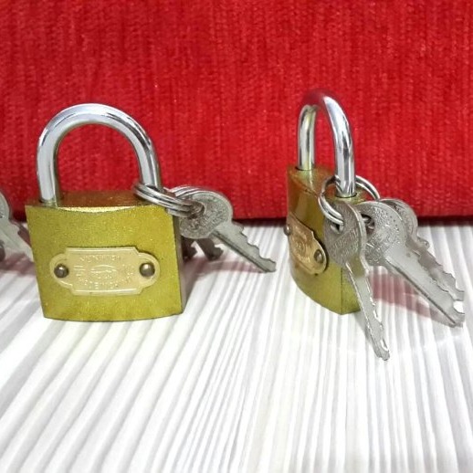 32mm 萬用 鎖頭 掛鎖 小鎖頭-3把鑰匙-(行李箱鎖、健身房、櫃子、置物櫃、防竊、防盜、電玩機台)-細節圖2