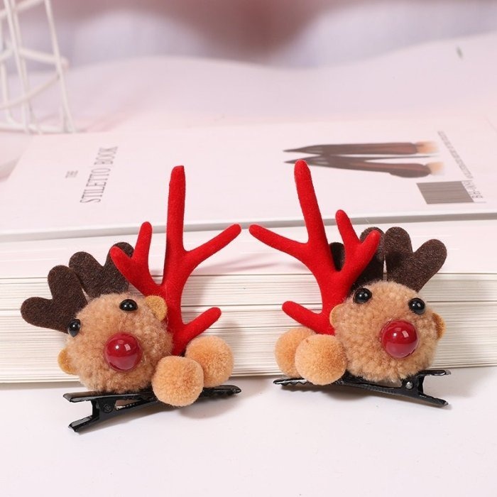 聖誕節 裝扮 鹿角 髮夾 麋鹿 寫真 拍照 鹿耳 表演 造型 髮飾 頭飾 表演 吸睛 裝扮 道具 抖音 直播 派對 舞會-細節圖5