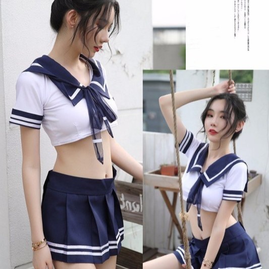 性感 經典 學生服 日式 水手服 開衩 短裙 主播 外拍 熱舞 展場 表演 衣服 道具服 角色扮演 夜店 廟會 服裝 辣-細節圖3
