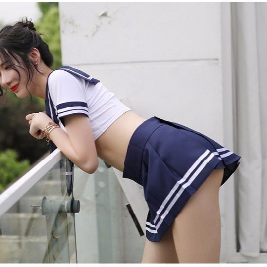 性感 經典 學生服 日式 水手服 開衩 短裙 主播 外拍 熱舞 展場 表演 衣服 道具服 角色扮演 夜店 廟會 服裝 辣-細節圖4