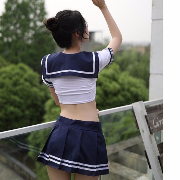 性感 經典 學生服 日式 水手服 開衩 短裙 主播 外拍 熱舞 展場 表演 衣服 道具服 角色扮演 夜店 廟會 服裝 辣-細節圖6