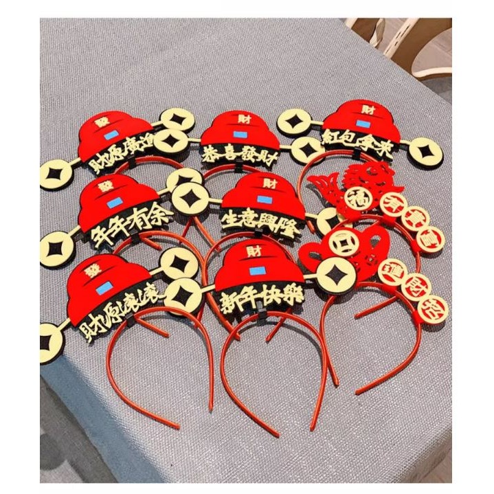新年 春節 髮箍 頭飾 頭箍 過年 喜慶 吸睛 搞怪 開店 網美 網紅 拍照(禮物、賀禮、送禮、紅包拿來、生意興隆、發財-細節圖4
