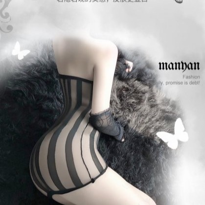 台灣現貨-讓男友忍不住-性感 透視 誘惑 情趣 網衣 修身條紋 勾引 老公 驚喜 禮物 高彈性(情趣內衣,性感睡衣,挑逗-細節圖2