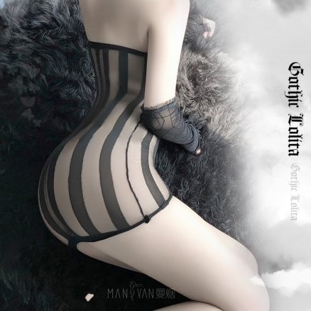 台灣現貨-讓男友忍不住-性感 透視 誘惑 情趣 網衣 修身條紋 勾引 老公 驚喜 禮物 高彈性(情趣內衣,性感睡衣,挑逗-細節圖5